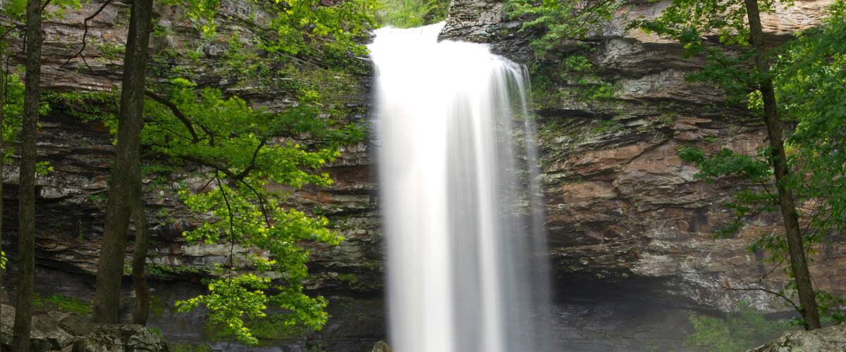 Little Rock - Central Arkansas featuring a cascade as well as an individual femail