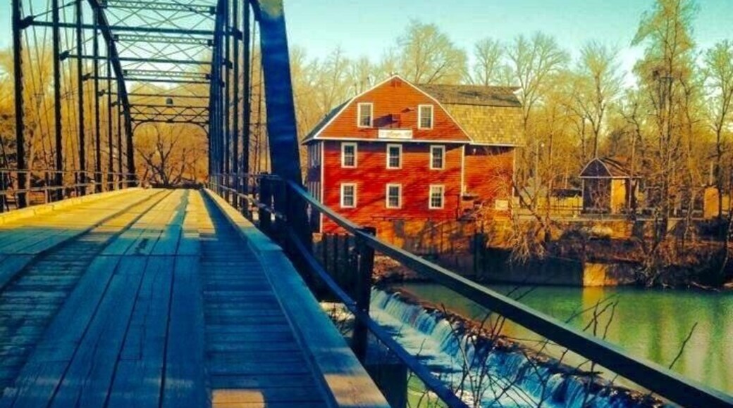 Love passing by the mill on our way to NW AR hiking trails. Many times we'll stop at the mill for breakfast or lunch. Originally built in 1832 this mill has some rich history from pioneering to suffering hefty damage during the civil war. Today the mill still functions and there is a restaurant and gift shop on the interior selling their own organic flours, meals, breads, etc.