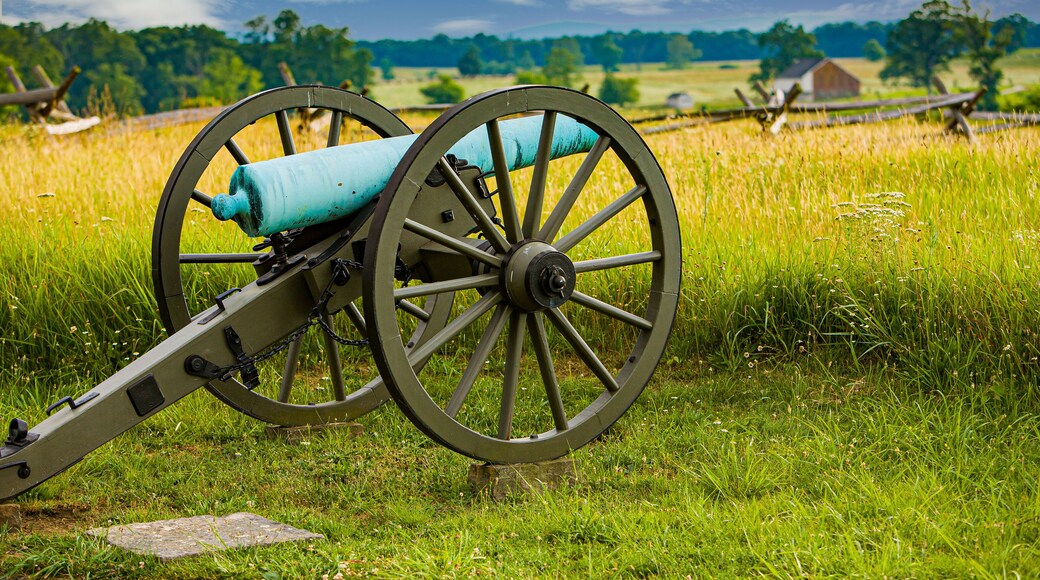 A civil war canon at the site of Pickett's Charge, Gettysburg National Military Park, Gettysburg, PA