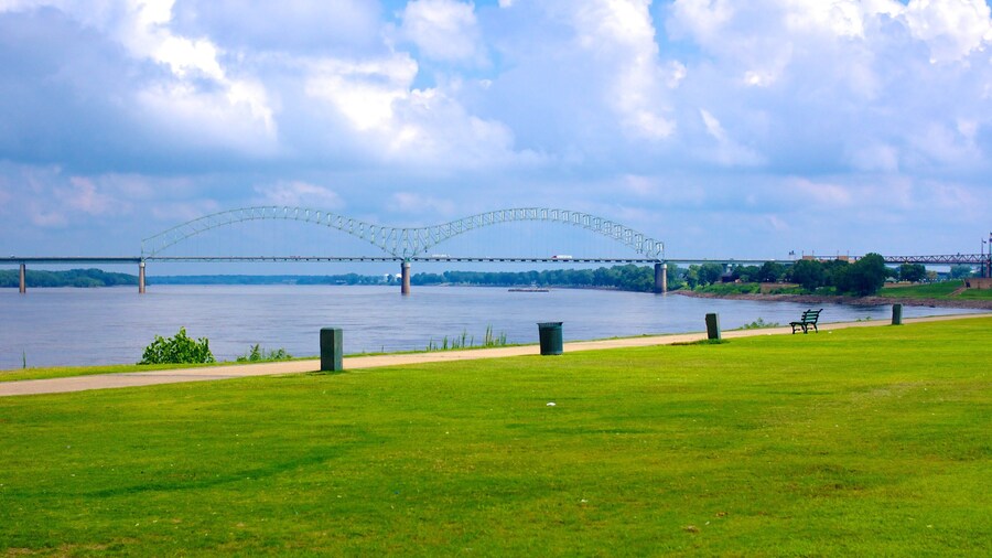 Memphis ofreciendo un puente, un río o arroyo y un parque