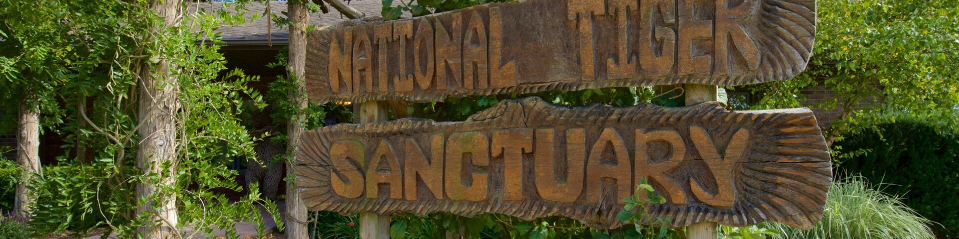 National Tiger Sanctuary featuring signage