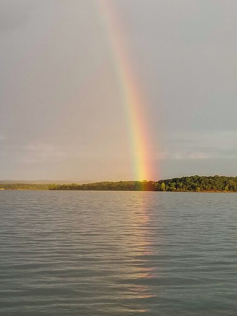 Just before sunset, and our night SCUBA dive off of Indian Point, we found the end of the rainbow... Now to dive the cove and find the pot of gold! This is Pride Month in the Ozarks 2019! #LifeAtExpedia