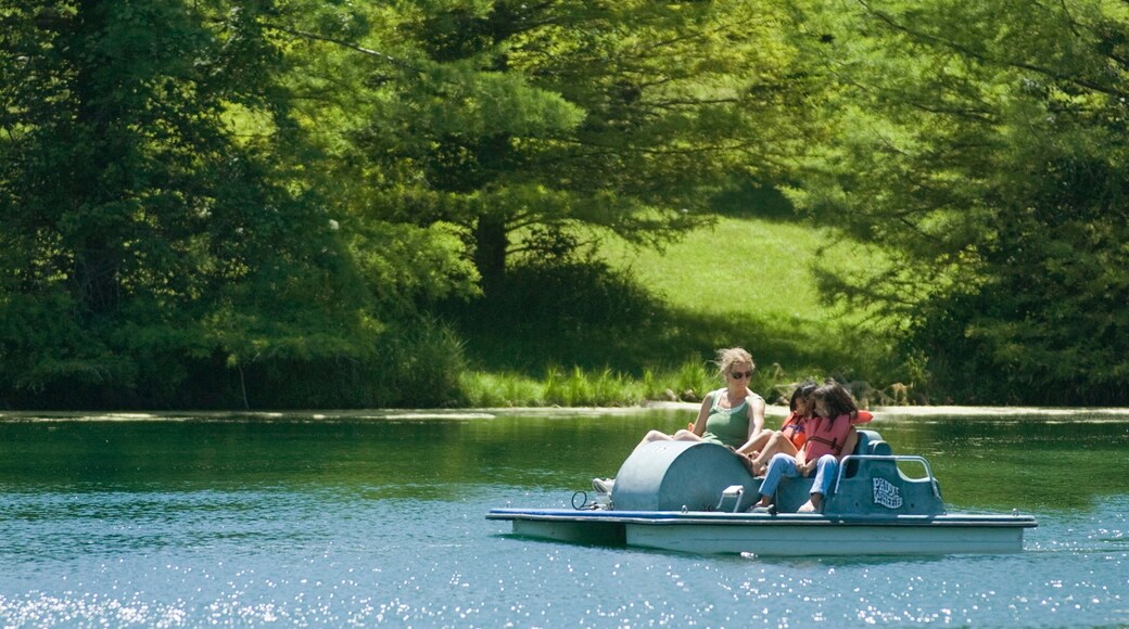 Platte River showing a river or creek and watersports as well as a family