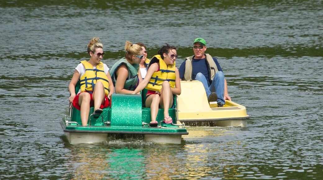 Lincoln showing watersports and a river or creek as well as a small group of people