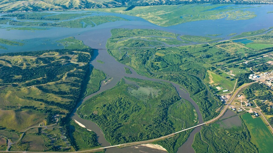 Niobrara cho thấy vùng ngập nước, cảnh thanh bình và sông lạch