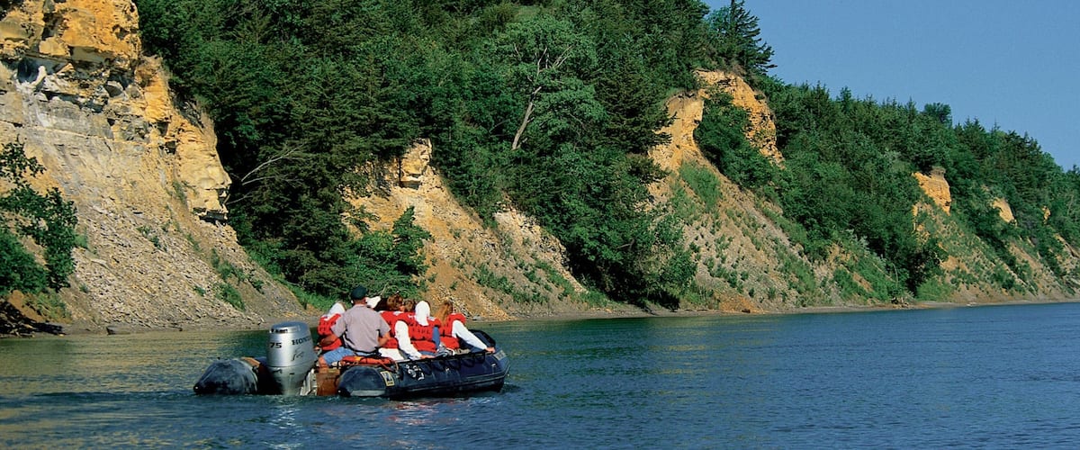 Niobrara showing a river or creek and boating as well as a small group of people