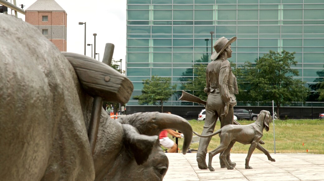 Pioneer Courage Park which includes a statue or sculpture