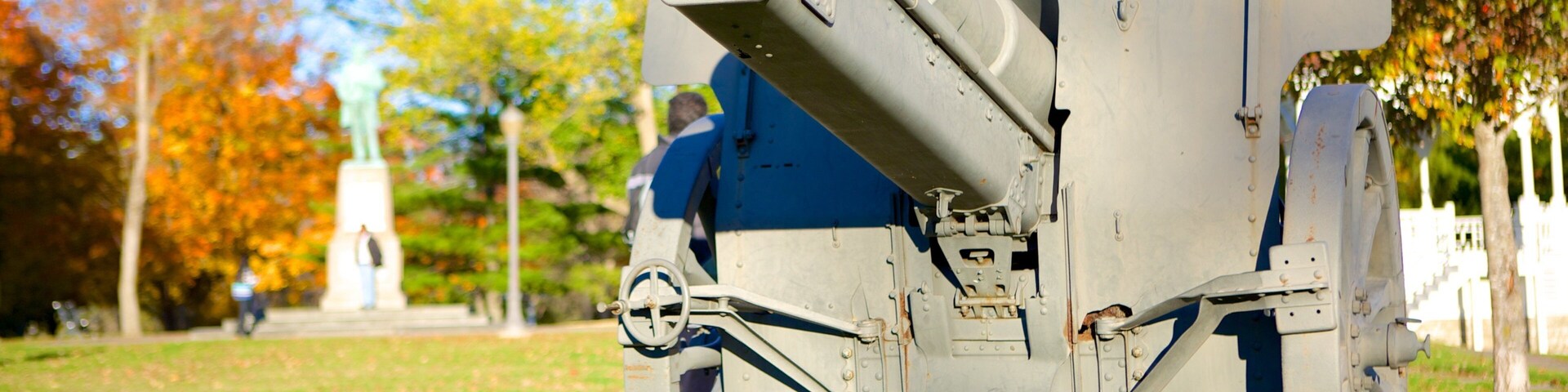 Galena mostrando um parque, elementos de patrimônio e itens militares
