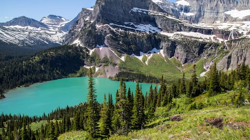 Glacier national park montana mountains and lakes