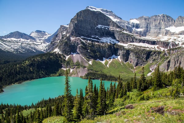 Glacier national park montana mountains and lakes