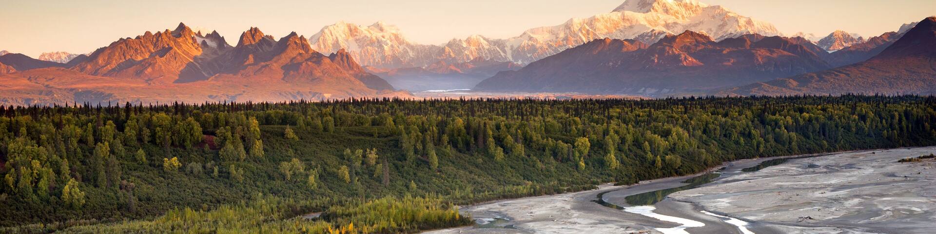 Denali Range Mt McKinley Alaska North America