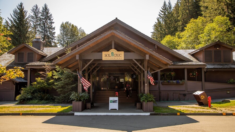 Sol Duc Hot Springs featuring signage