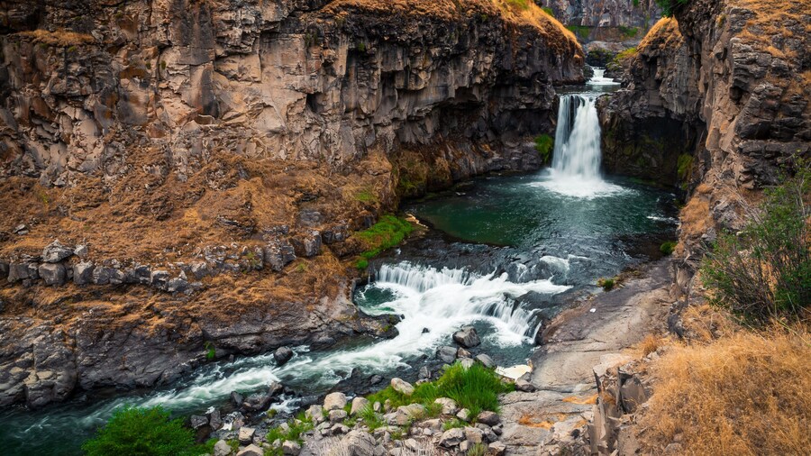 White River Falls in White River Falls State Park, near Maupin, Oregon