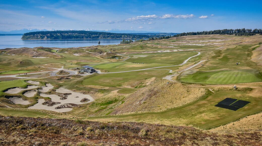 Chambers Bay Golf Course on shores of Puget Sound, Tacoma, Washington. Home of the US Open in 2015.
A municipal course owned by Pierce County