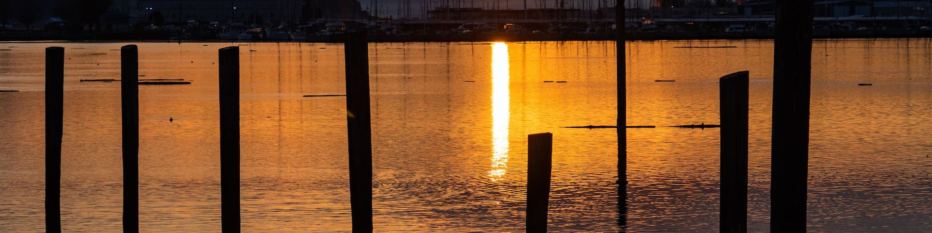 Winter Sunrise Dawn From Flintstone Park Oak Harbor Washington