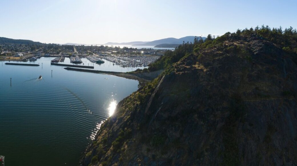 Anacortes Washington USA Panoramic Aerial View of Mount Erie Fidalgo Island