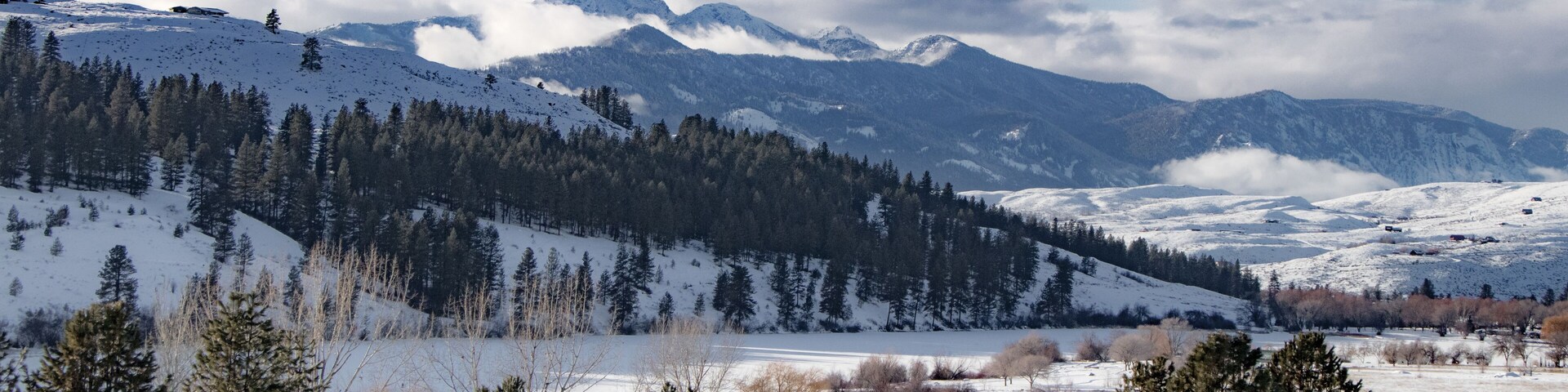 Pearrygin Lake and North Cascades Mountain Range in Distance - Winthrop, Washington, USA