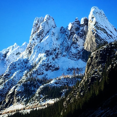 One of the most beautiful drives in Washington State! This is Liberty Bell on the North Cascades highway 20.