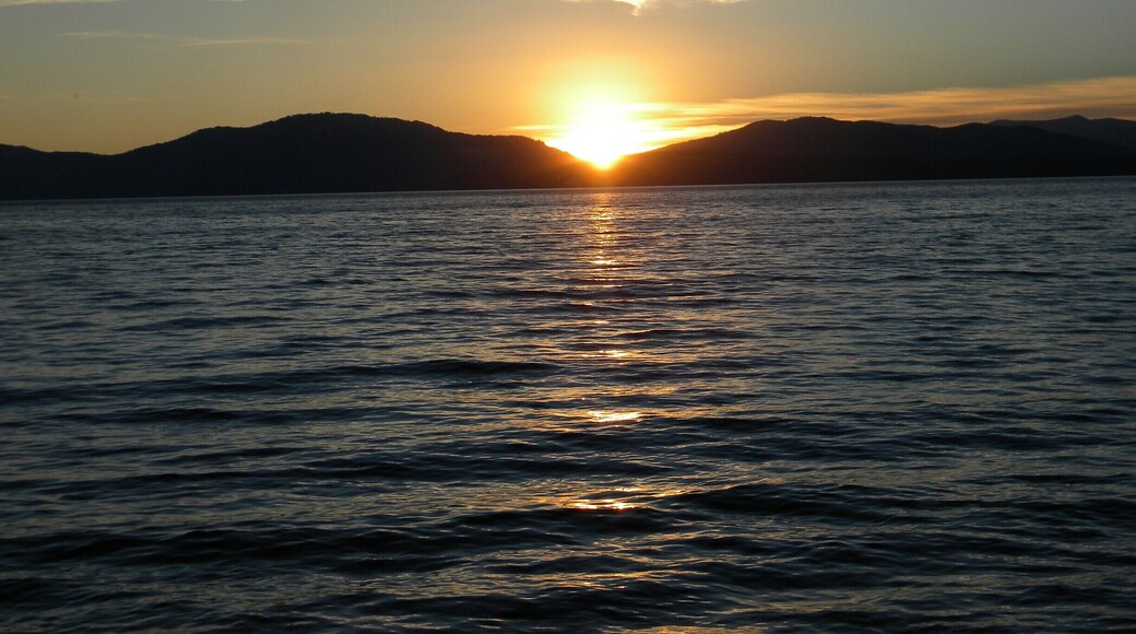 Sunset on the lake. Spent a week canoeing around the lake.