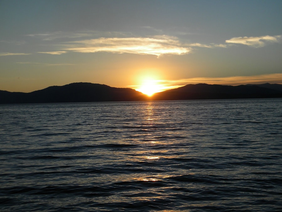 Sunset on the lake. Spent a week canoeing around the lake.