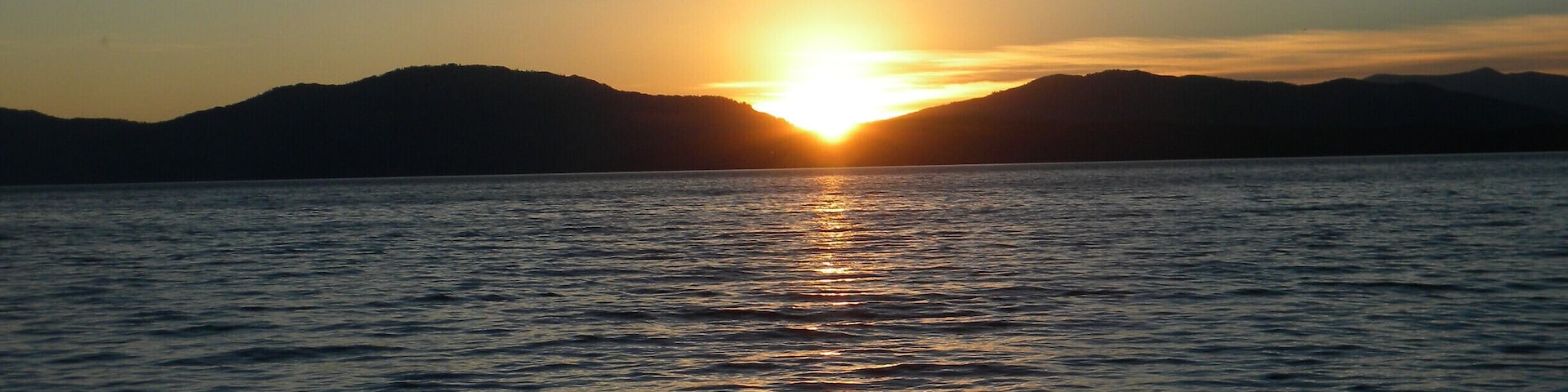 Sunset on the lake. Spent a week canoeing around the lake.