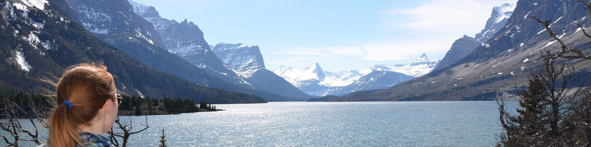 Just after the entrance to Glacier National Park there is a small path leading out on a rock formation that provides incredible views of the mountain scape across the lake. We thought we would be able to take the Going To The Sun Road through the park, but it’s opening was delayed (it was already the middle of May) due to a late thaw and portions of the road were still covered in snow. This little overlook, only a short walk past the gate, was perfect after having driven over an hour out of the way to drive through the park. #mountains #nationalparks #roadtrip