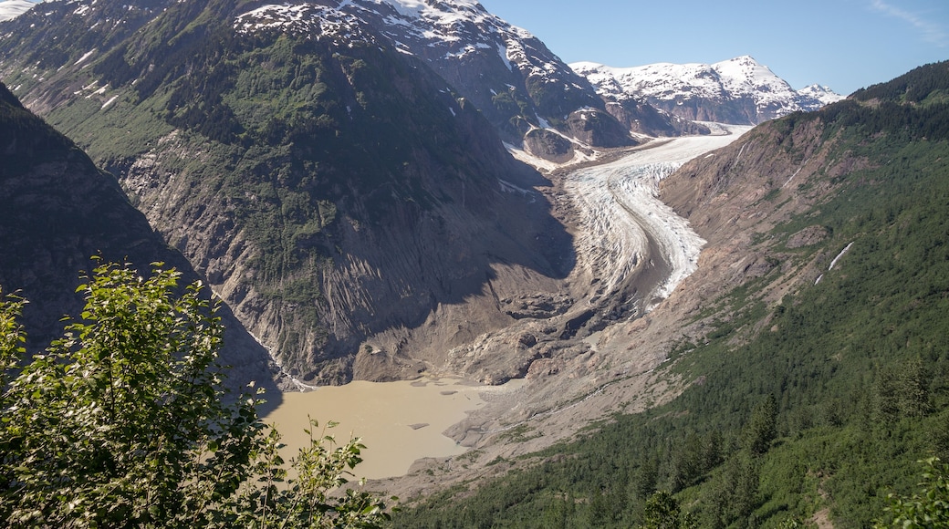 Salmon Glacier toe, lake and ridges of moraine, Stewart, BC