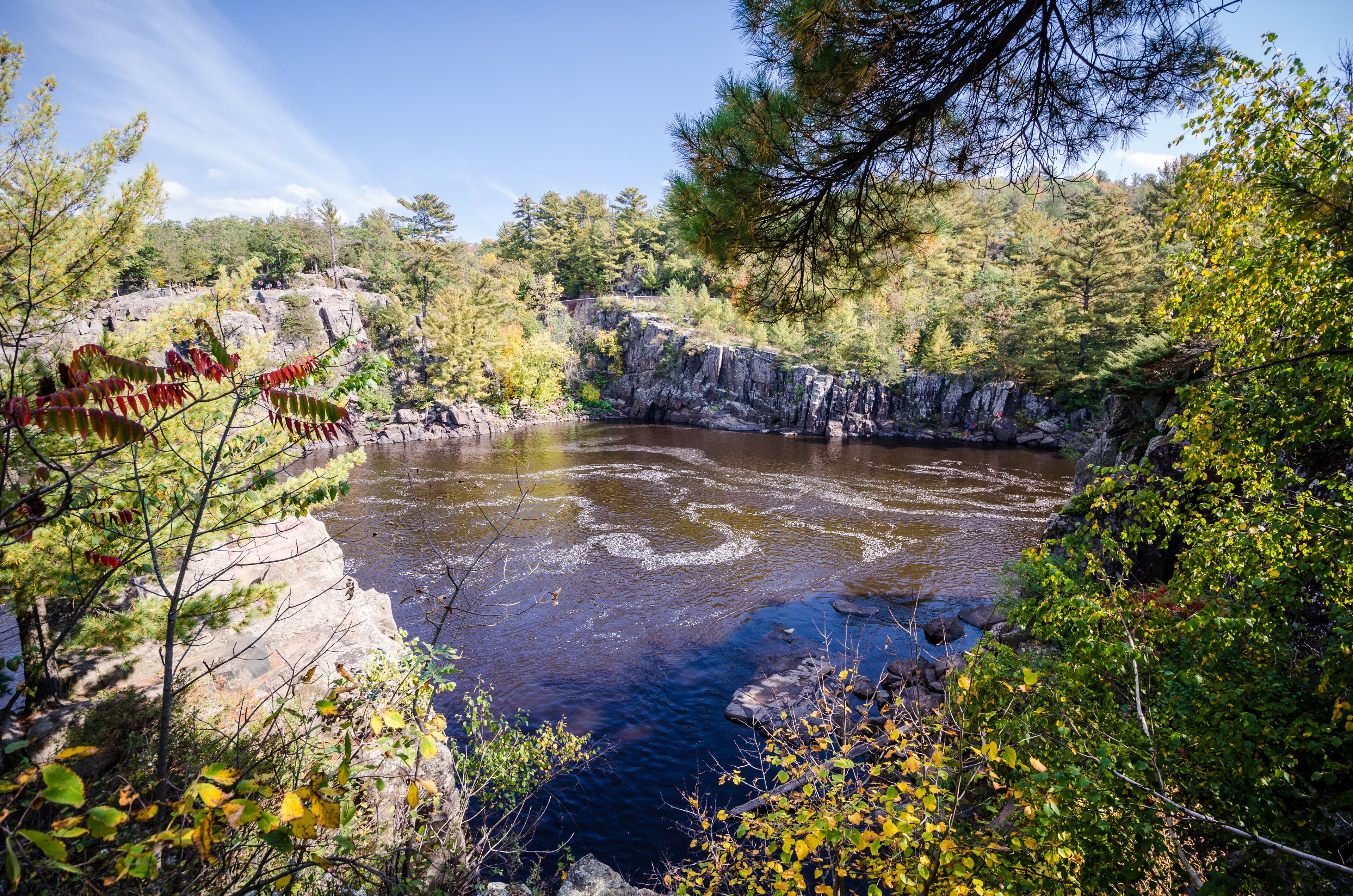 Beautiful autumn view of Interstate State Park  in Minnesota along the St Croix River