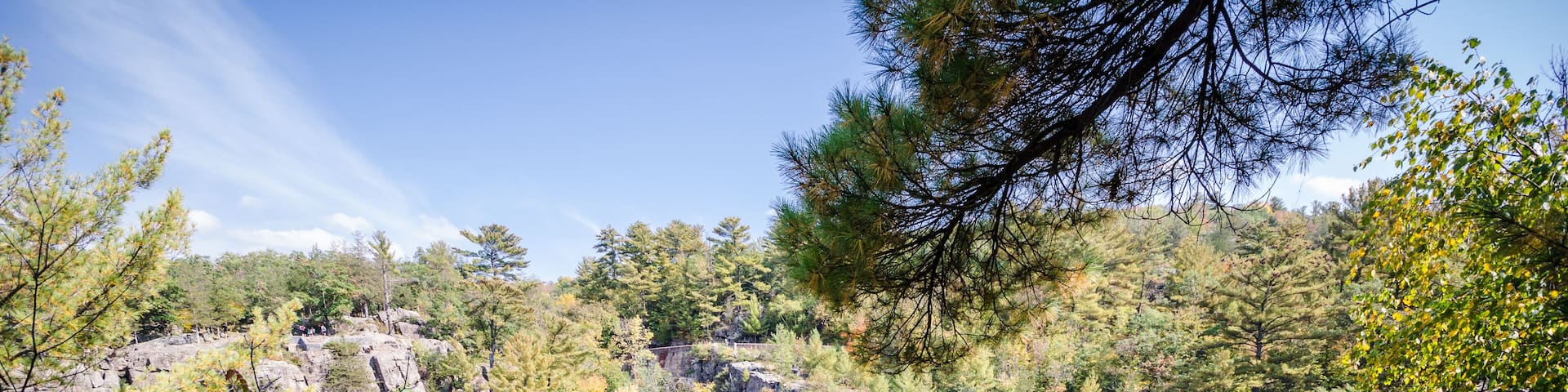 Beautiful autumn view of Interstate State Park in Minnesota along the St Croix River