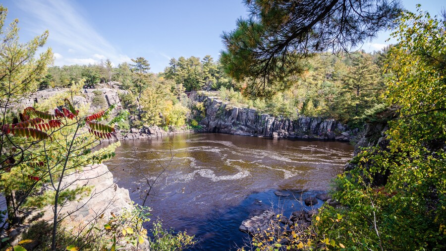 Beautiful autumn view of Interstate State Park in Minnesota along the St Croix River