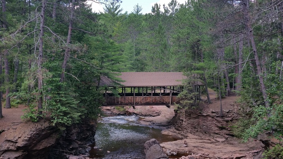Beautiful falls and my favorite, the covered bridge.