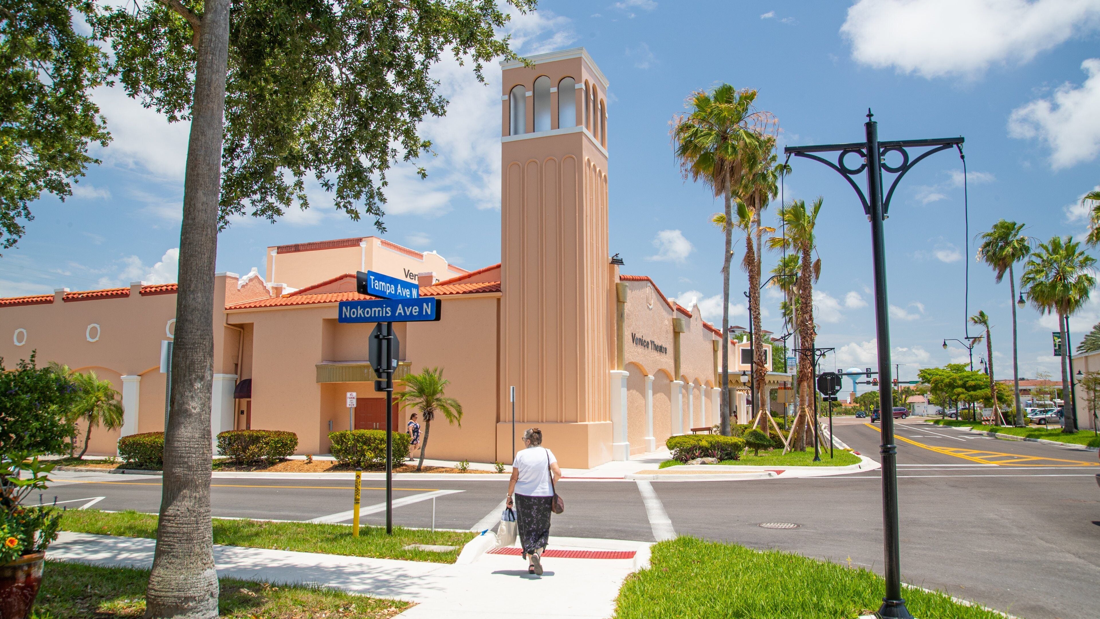 Venice Theater which includes street scenes as well as an individual femail