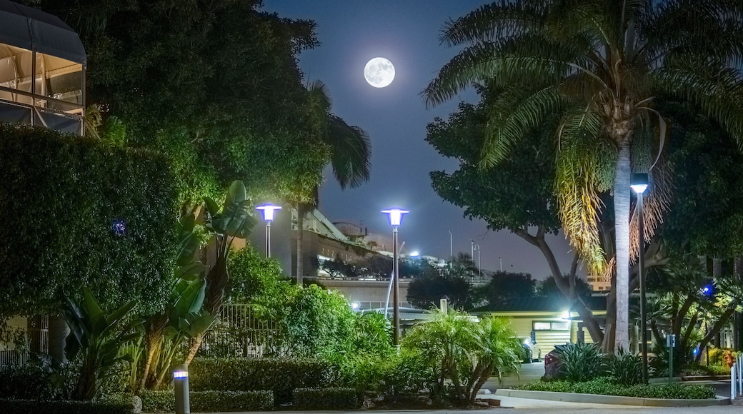Full Moon over the convention center in San Diego, California