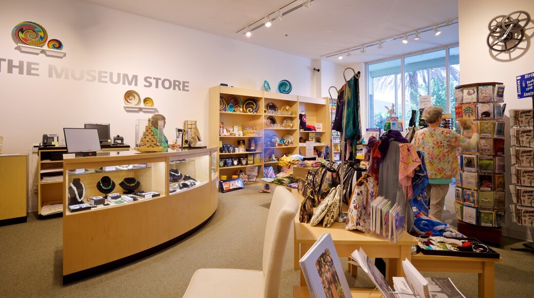 Vero Beach Museum of Art featuring signage and interior views