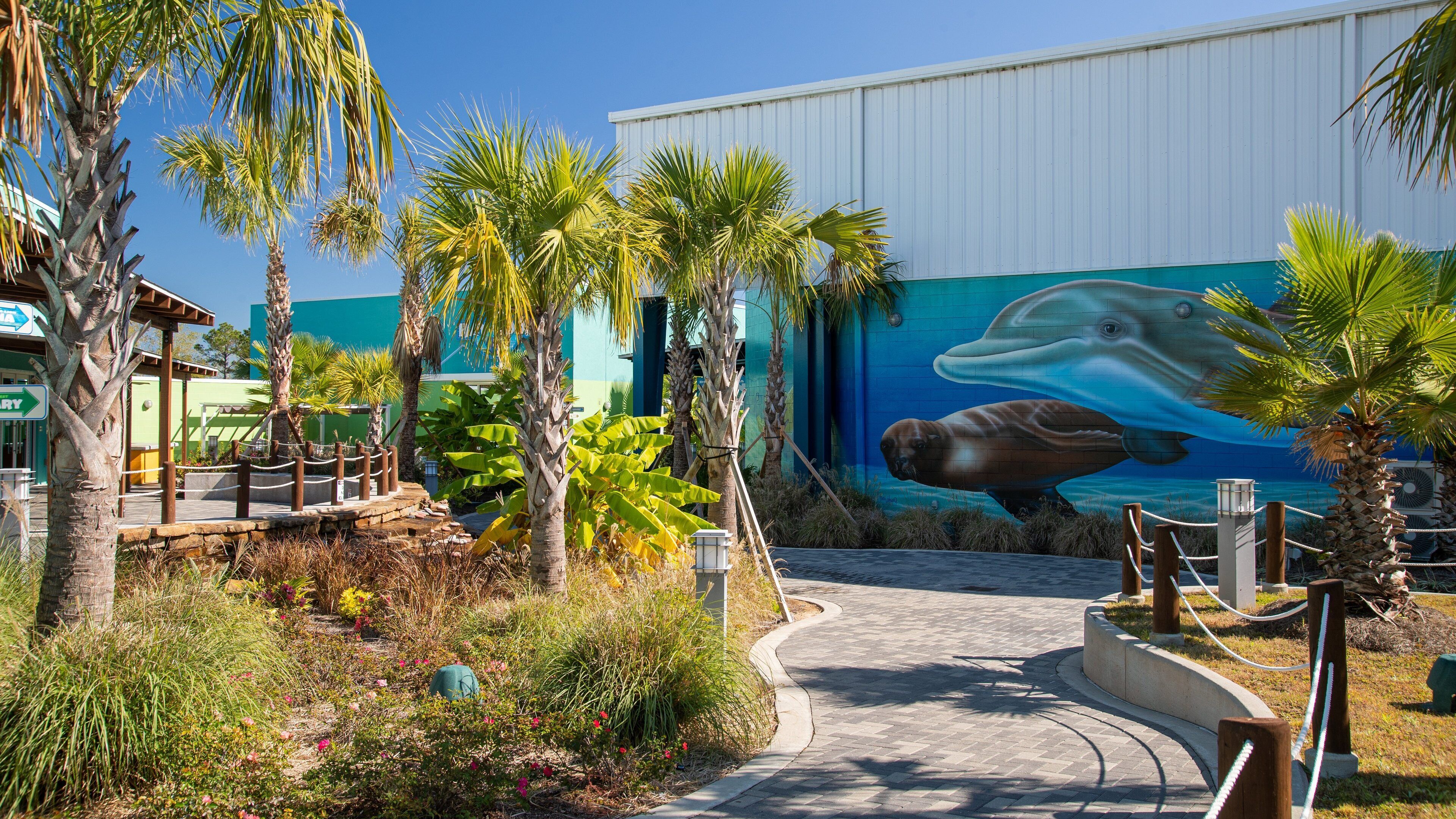 Institute for Marine Mammal Studies which includes outdoor art