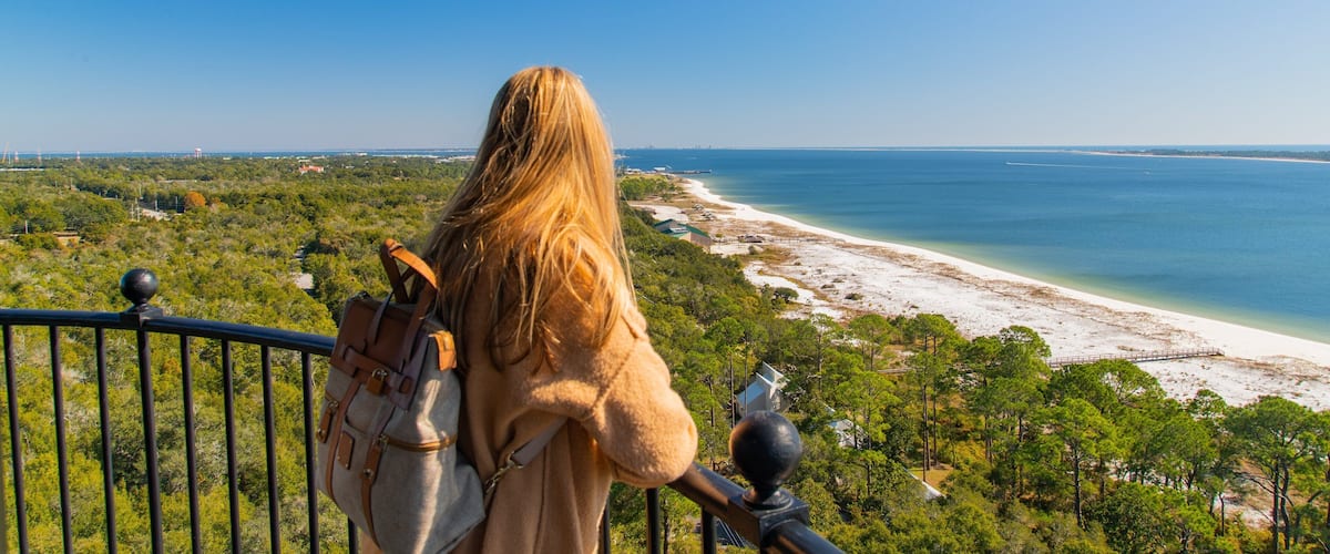 Florida Panhandle featuring general coastal views and views as well as an individual femail