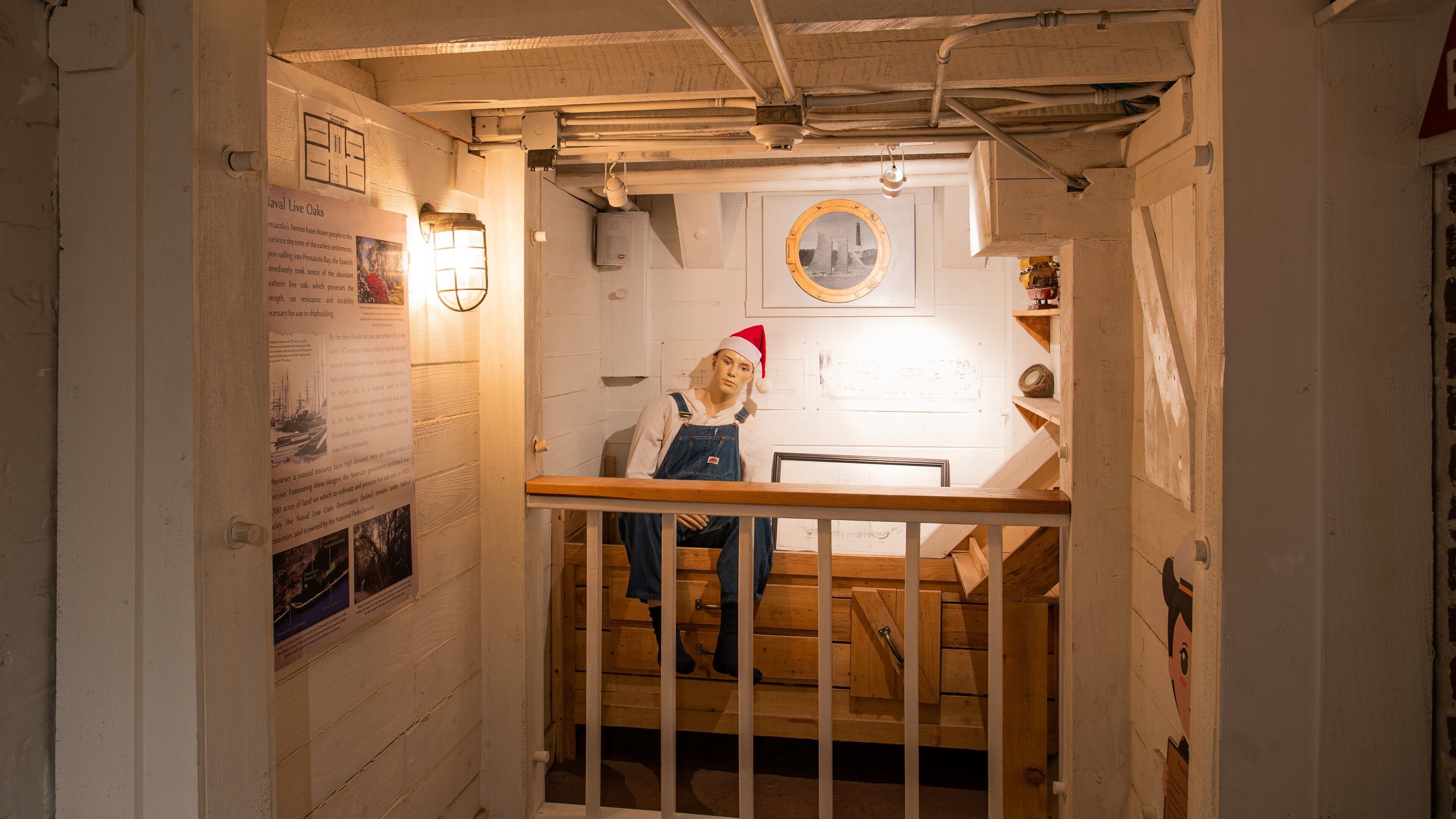 Pensacola Lighthouse Museum showing interior views