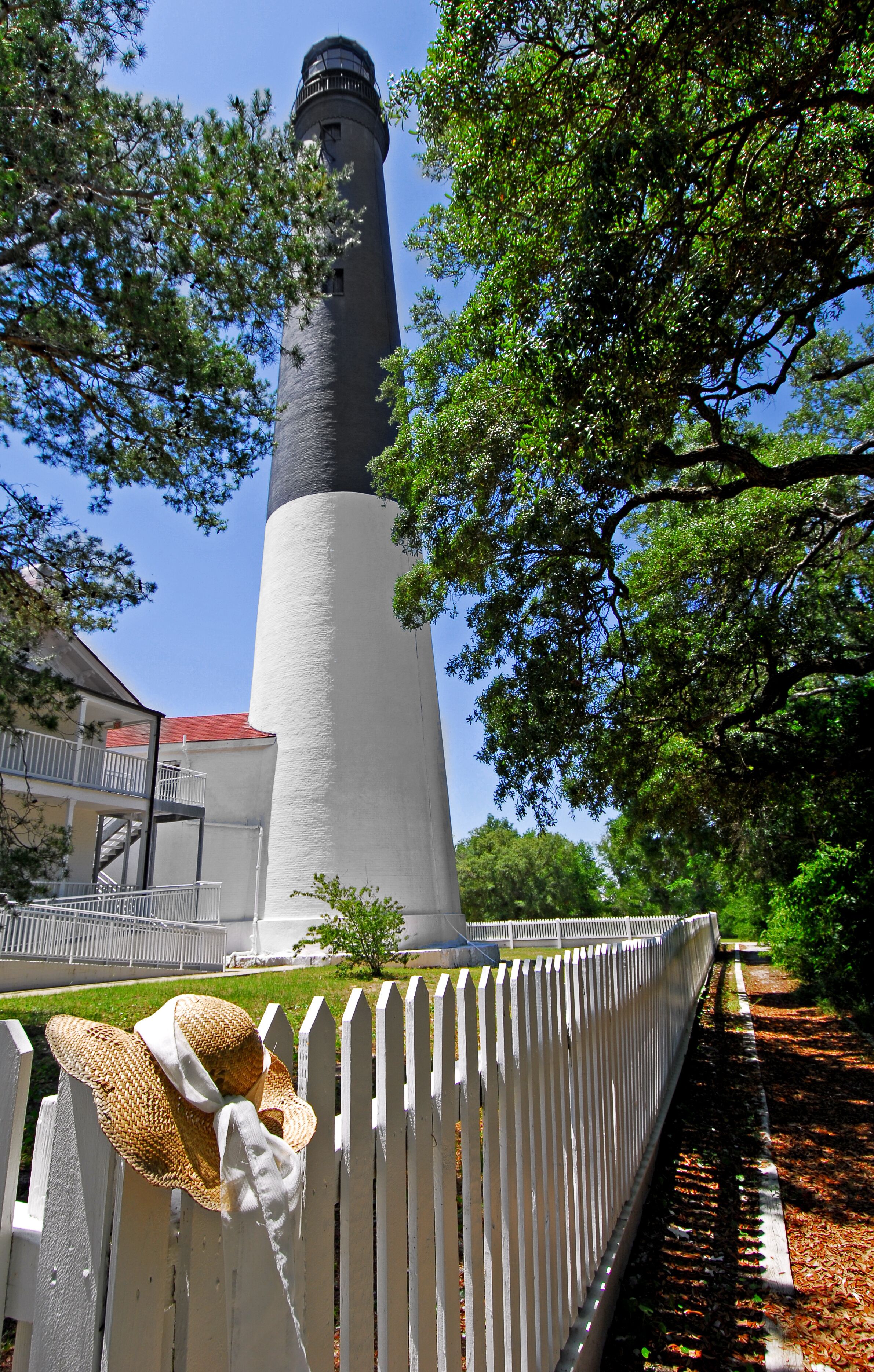 Picket fence by Lighthouse