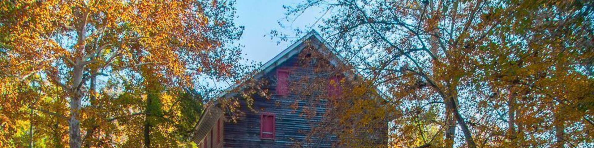 This is a great place to spend an afternoon and get a bit of history at the same time. Lots of trails around it and you can go inside the mill and see how it worked. The covered bridge next to it is one of the oldest in the state.