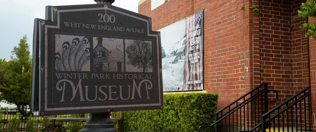 Winter Park Historical Museum which includes signage