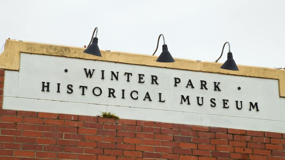 Winter Park Historical Museum featuring signage