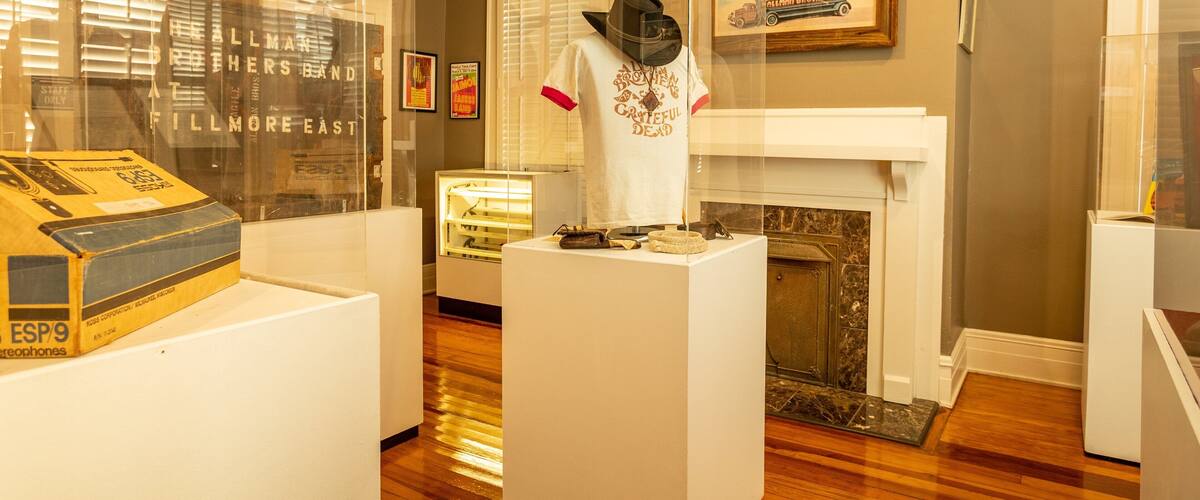 The Allman Brothers Band Museum at the Big House featuring interior views