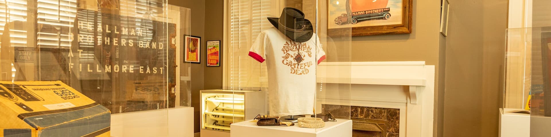The Allman Brothers Band Museum at the Big House featuring interior views