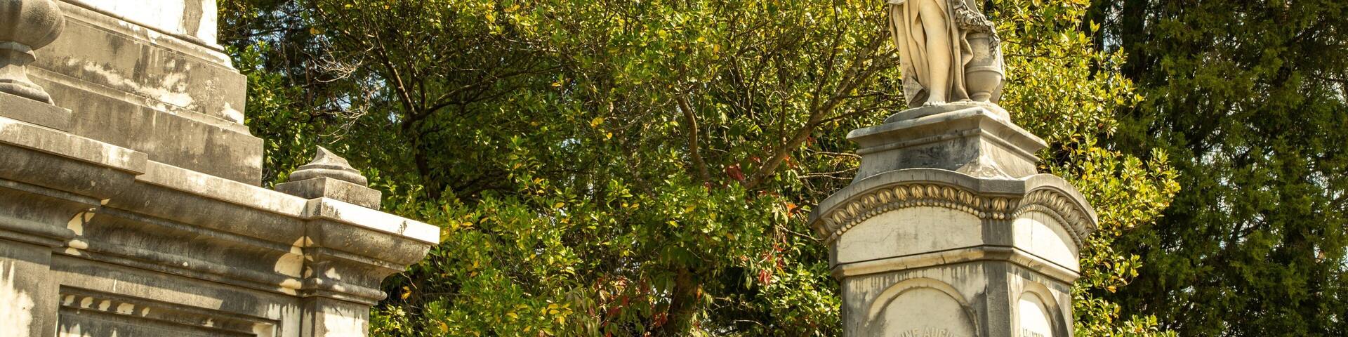 Rose Hill Cemetery showing a statue or sculpture