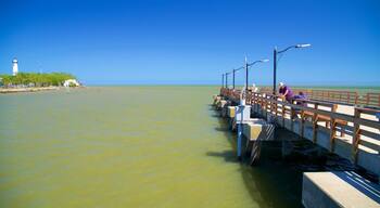 St. Simons Island Pier mit einem allgemeine Küstenansicht