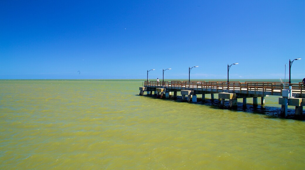 St. Simons Island Pier fasiliteter samt kyst