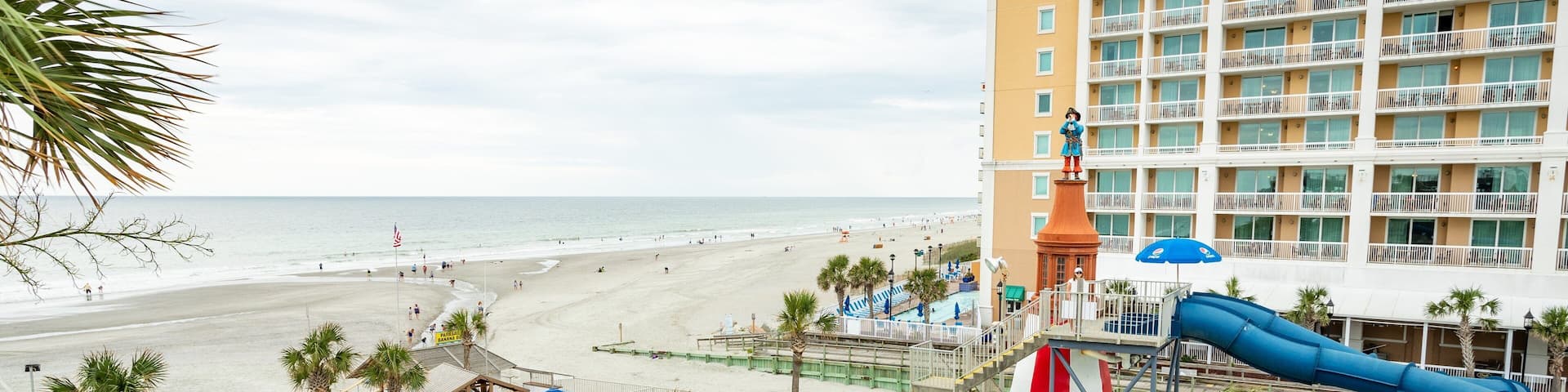 Splashes Oceanfront Water Park featuring a coastal town and general coastal views