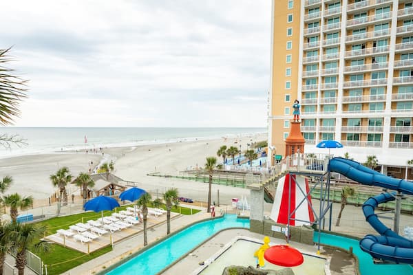 Splashes Oceanfront Water Park featuring a coastal town and general coastal views