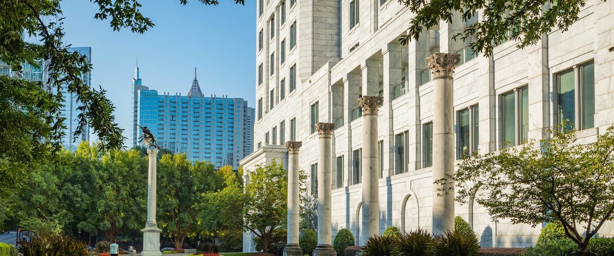 Federal Reserve Bank of Atlanta showing a park and heritage elements