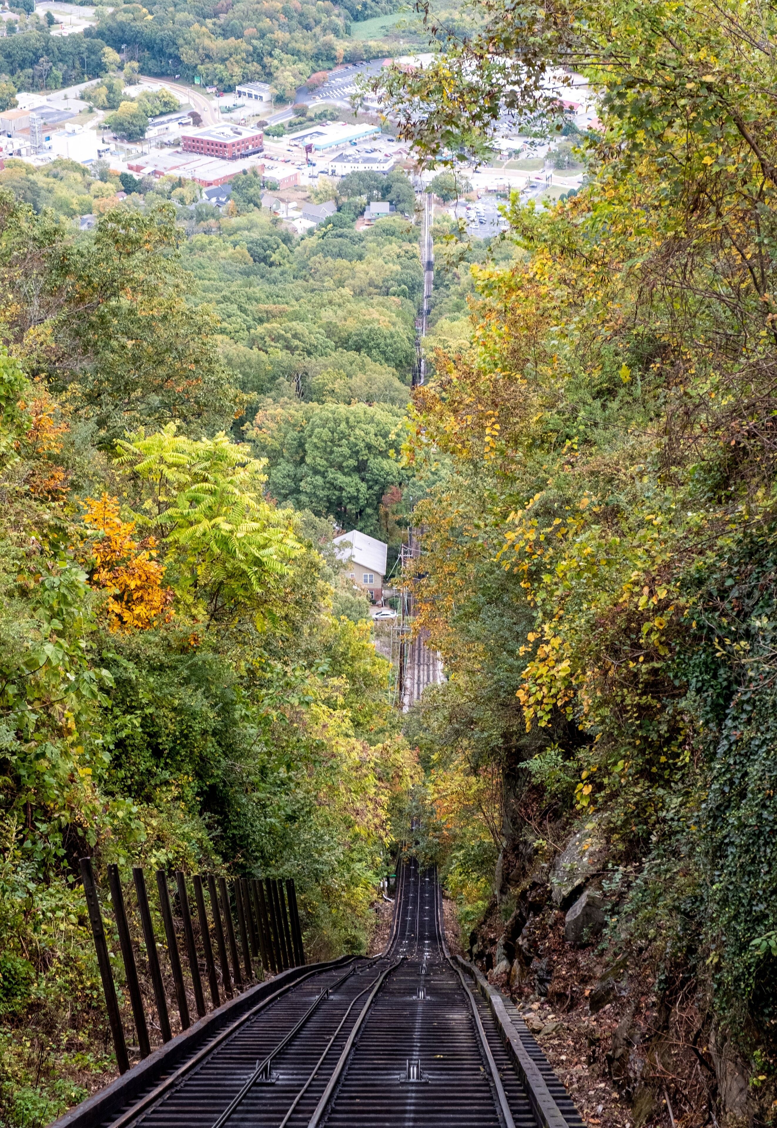 Funicular incline railway, up and down the side of Lookout Mountain in Chattanooga, Tennessee